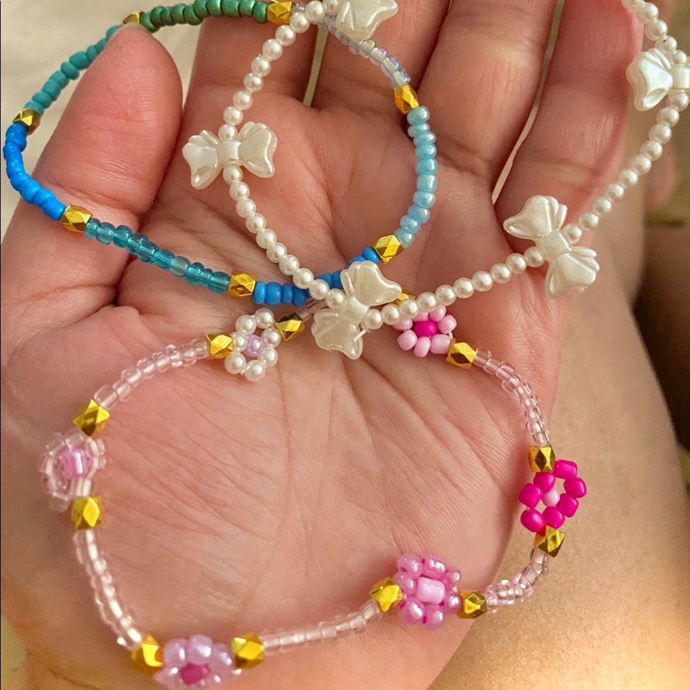 Handmade bracelets by me :)